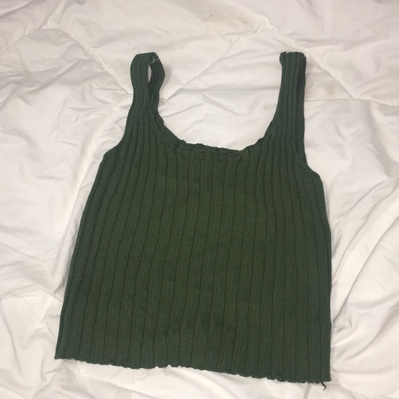 NWOT Cropped ribbed tank top - Picture 1 of 3